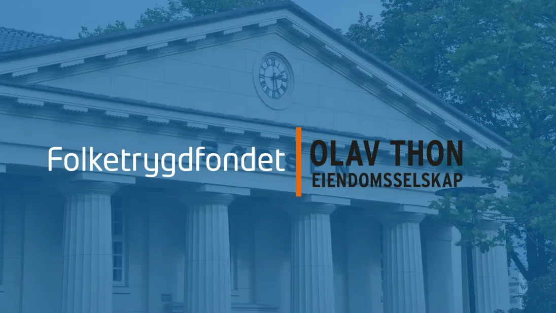Selskapslogoer til Folketrygdfondet og Olav Thon Eiendomsselskap
